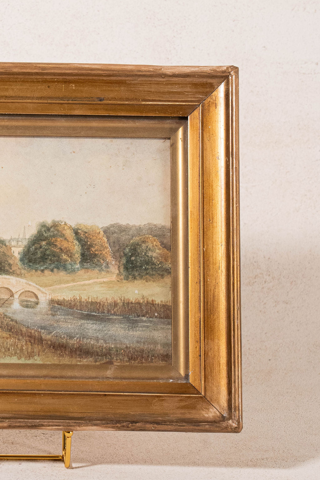 Original English Watercolor Landscape in Giltwood Frame