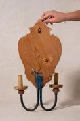 Load image into Gallery viewer, Antique Hand Painted Floral Italian Double Sconce

