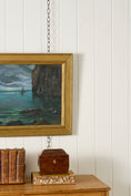 Load image into Gallery viewer, 19th Century Italian Oil on Canvas Moody Sailboat/Seascape
