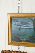 Load image into Gallery viewer, 19th Century Italian Oil on Canvas Moody Sailboat/Seascape
