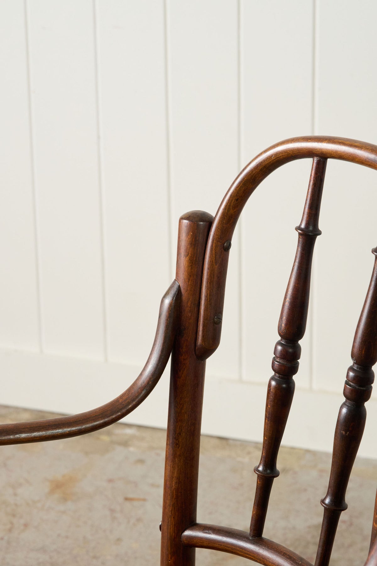 PAIR of 1940s French Thonet Style Bentwood Arm Chairs