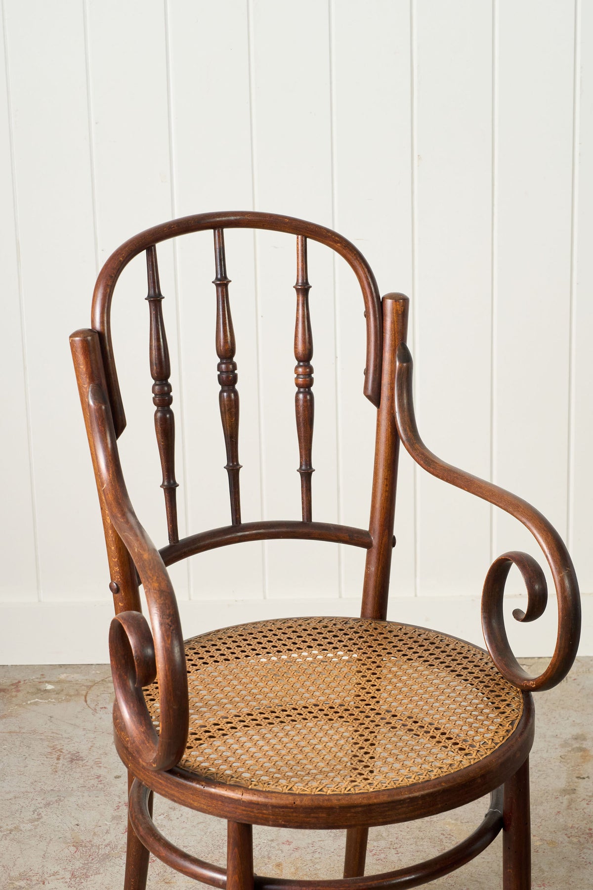 PAIR of 1940s French Thonet Style Bentwood Arm Chairs