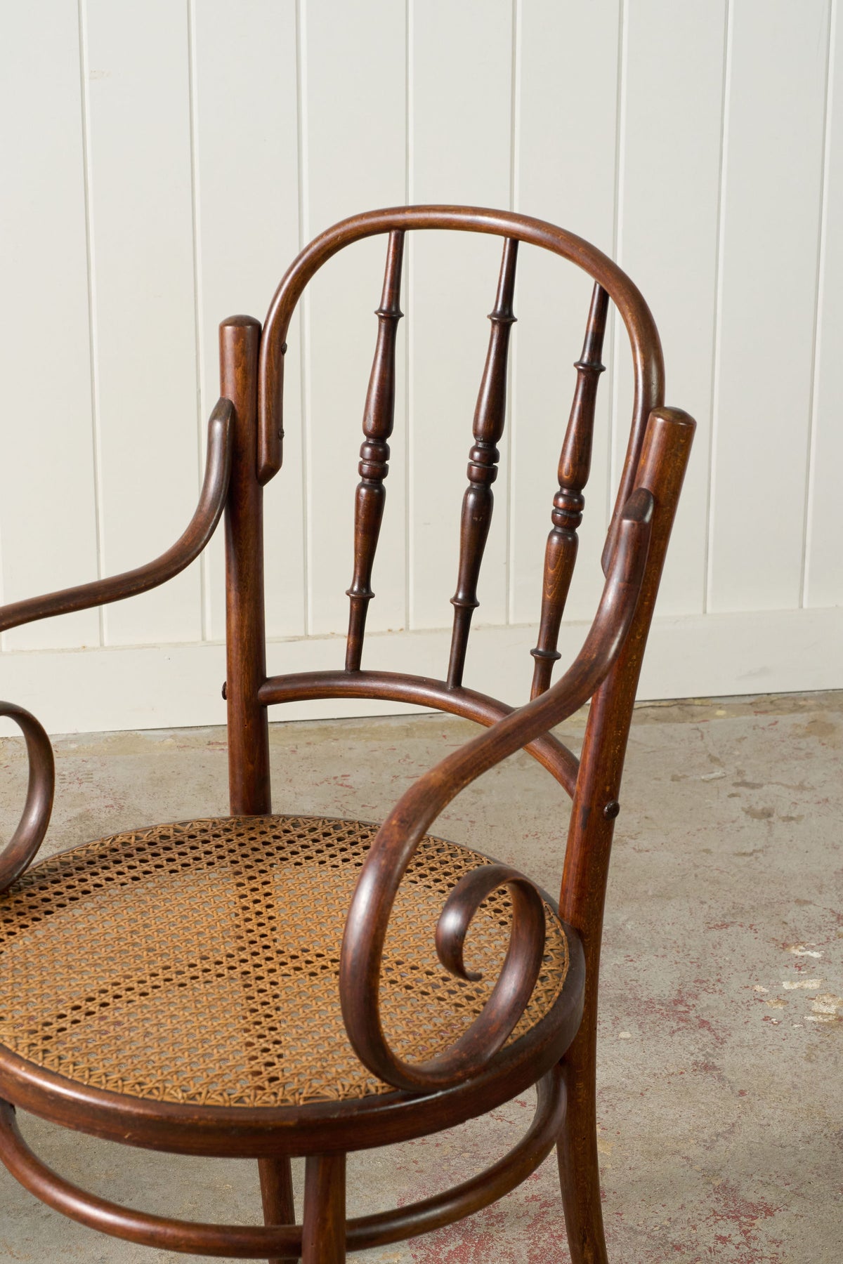 PAIR of 1940s French Thonet Style Bentwood Arm Chairs