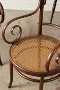 Load image into Gallery viewer, PAIR of 1940s French Thonet Style Bentwood Arm Chairs
