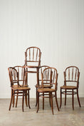 Load image into Gallery viewer, SET of 6 | 1940s French Thonet Style Bentwood Bistro Chairs with Original Chair Seats
