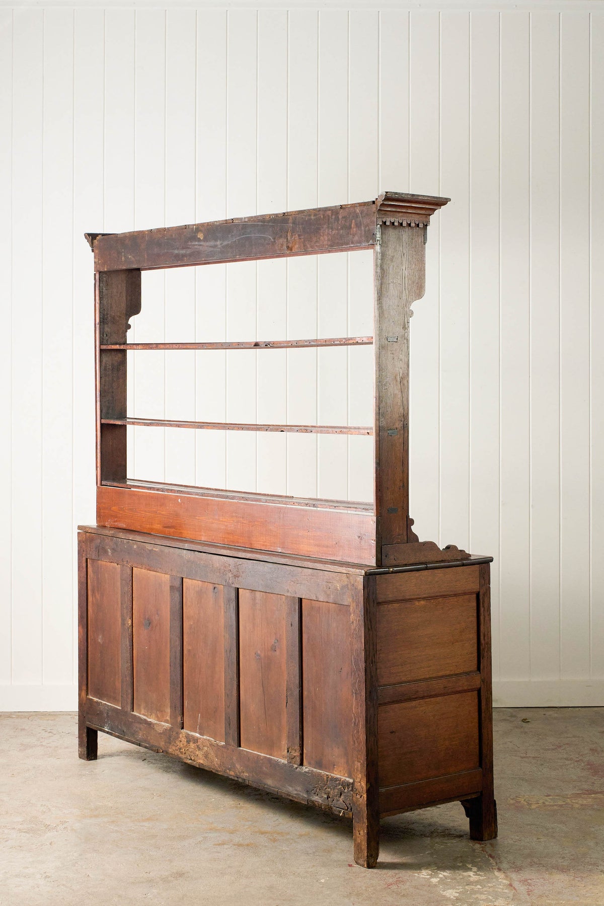 George III Oak Dresser Base with Open Plate Rack (c.1800)