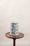 Load image into Gallery viewer, Antique Light Blue + White Spongeware Milk Pitcher
