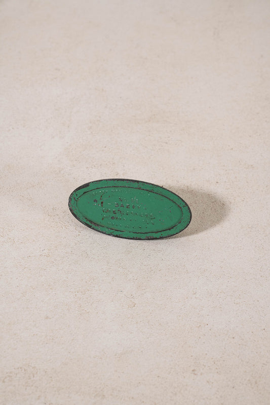 Antique Green Oval Frogger