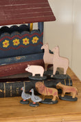 Load image into Gallery viewer, Antique Hand Carved + Painted Noah's Ark
