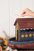 Load image into Gallery viewer, Antique Hand Carved + Painted Noah's Ark

