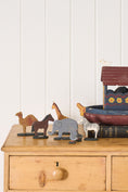 Load image into Gallery viewer, Antique Hand Carved + Painted Noah's Ark
