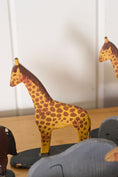 Load image into Gallery viewer, Antique Hand Carved + Painted Noah's Ark

