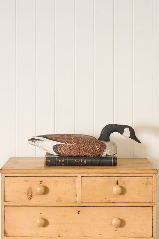 Large Vintage Hand Painted Cork Goose Decoy