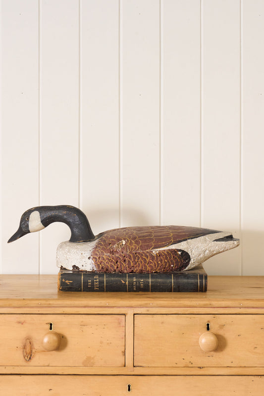 Large Vintage Hand Painted Cork Goose Decoy