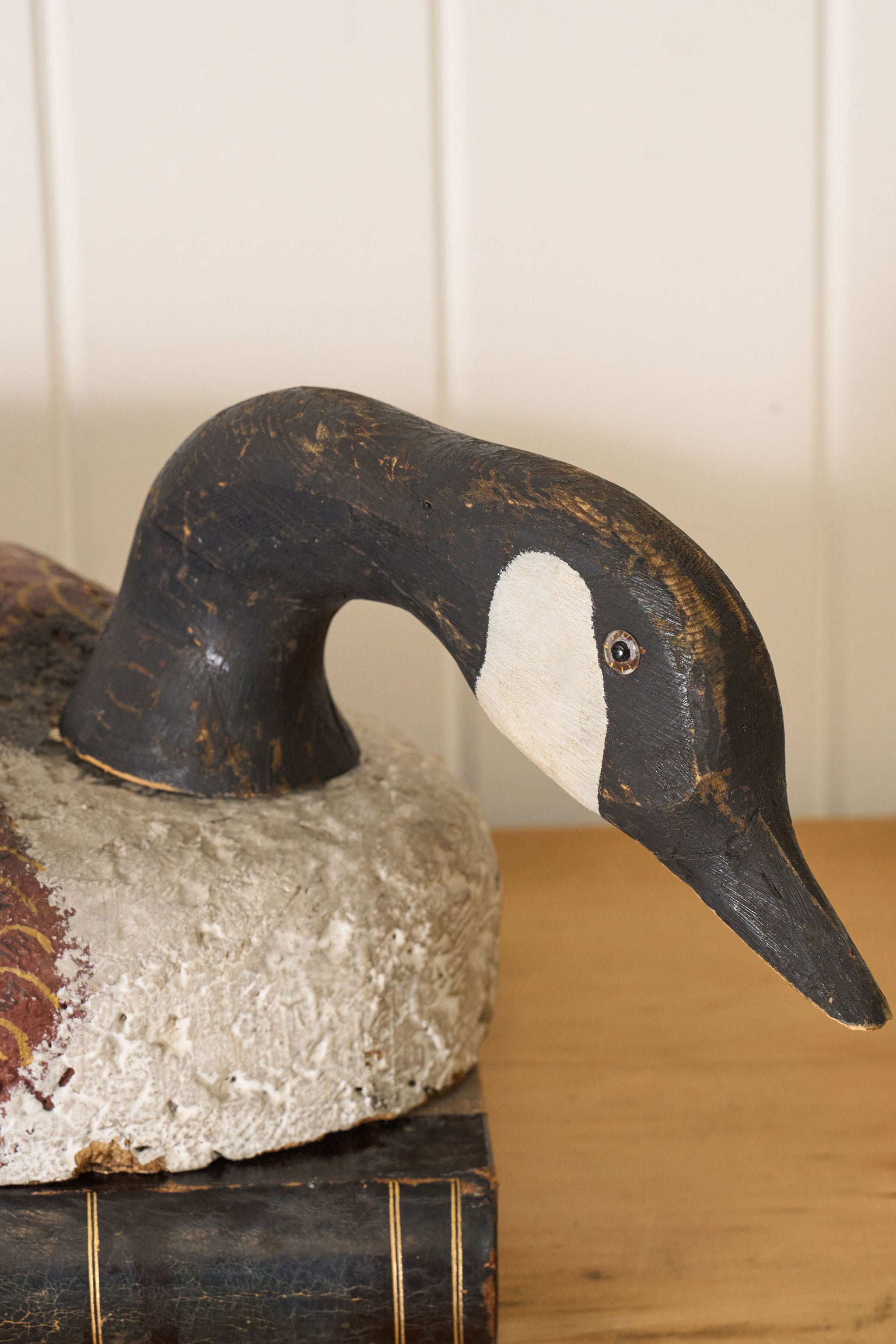 Large Vintage Hand Painted Cork Goose Decoy
