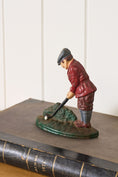 Load image into Gallery viewer, Vintage Hand Painted Cast Iron Golfer
