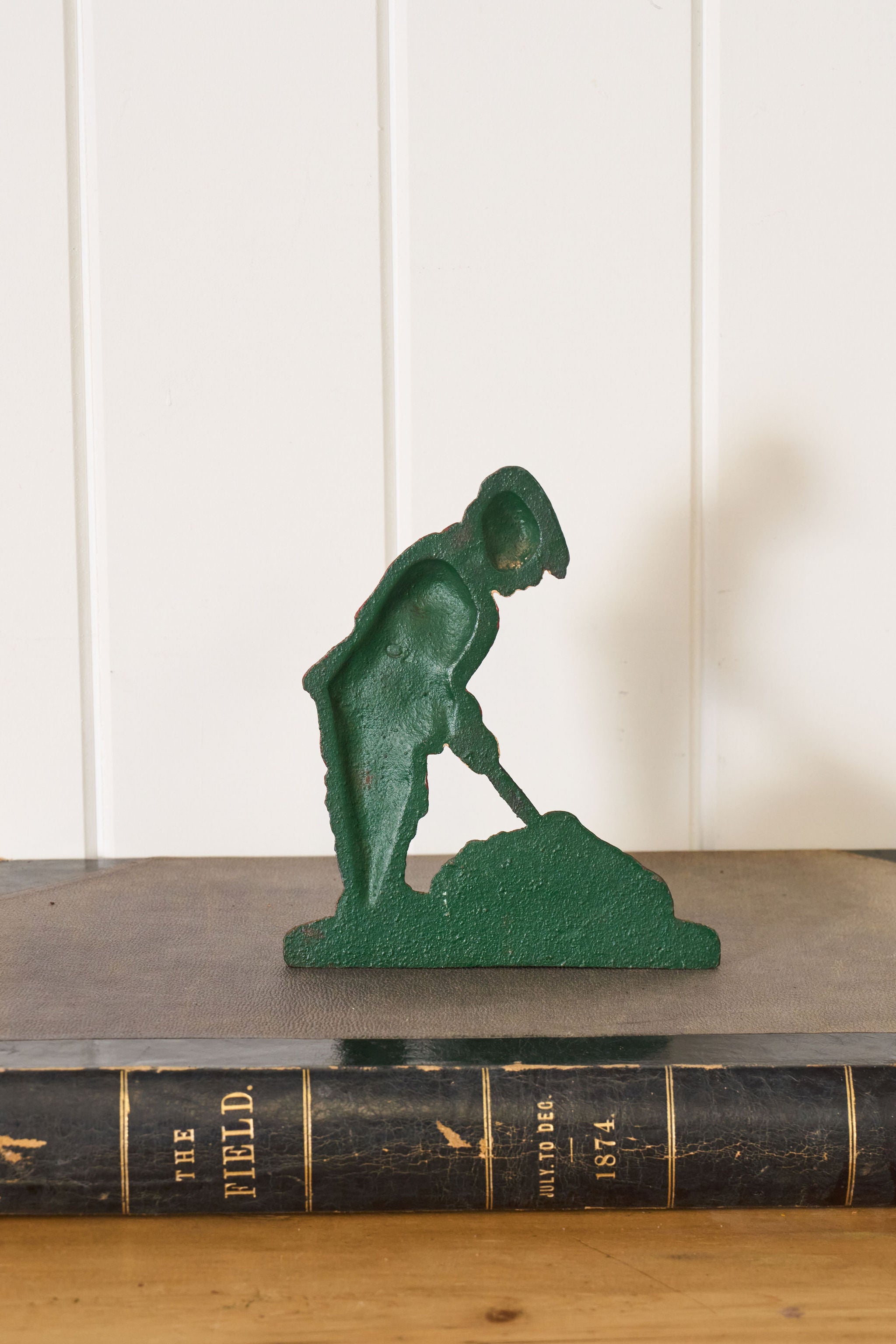 Vintage Hand Painted Cast Iron Golfer