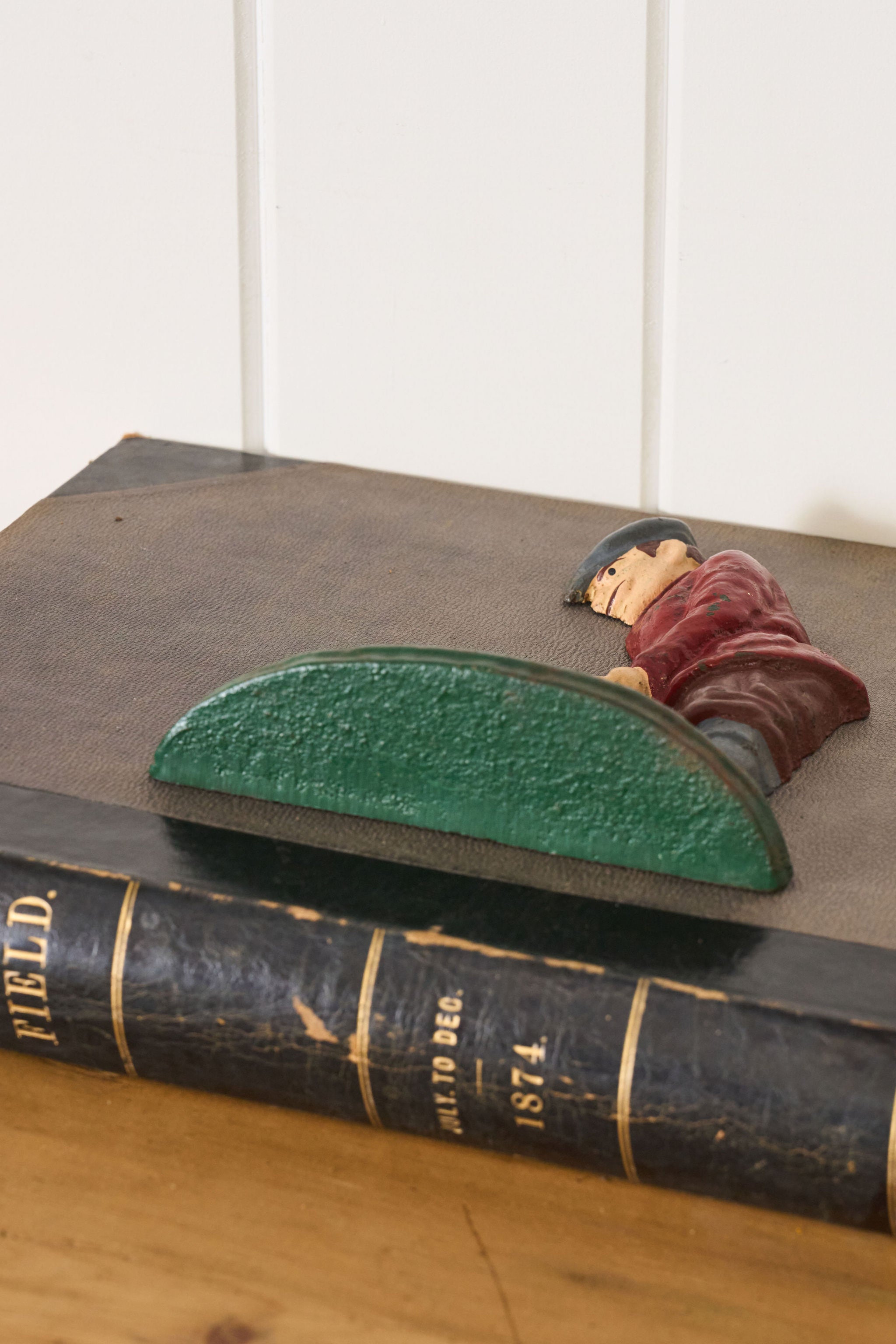 Vintage Hand Painted Cast Iron Golfer