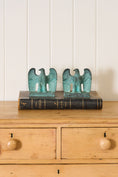 Load image into Gallery viewer, PAIR of Vintage Cast Metal Verdigris Federal Eagle Bookends
