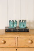 Load image into Gallery viewer, PAIR of Vintage Cast Metal Verdigris Federal Eagle Bookends
