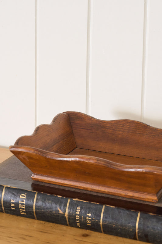 Scalloped Pine Wood Tray