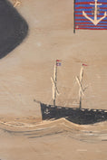 Load image into Gallery viewer, Contemporary Oil on Board "HMS Emma 1906" in Vintage Frame by Joe Onion (American)

