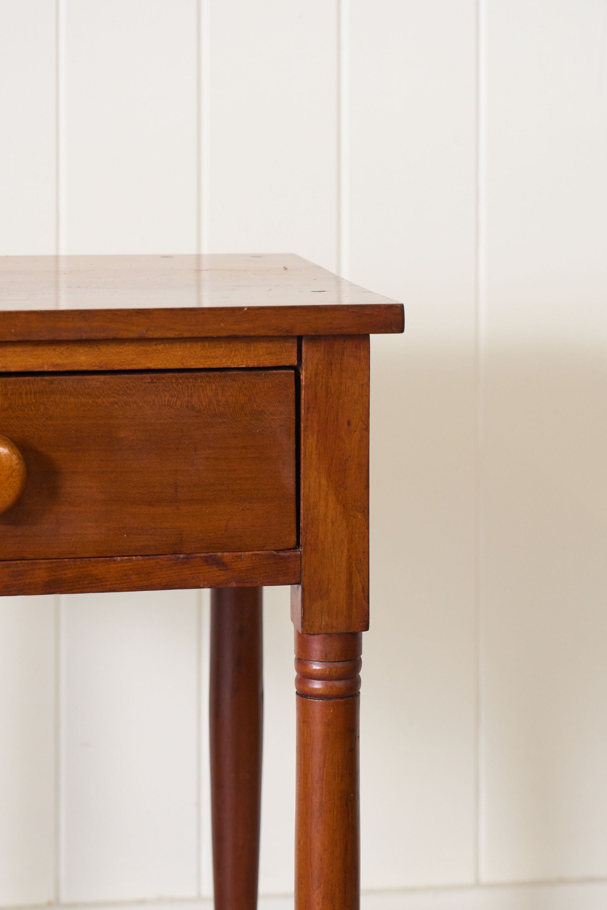Antique American One Drawer Cherry Side Table (c. 1850)