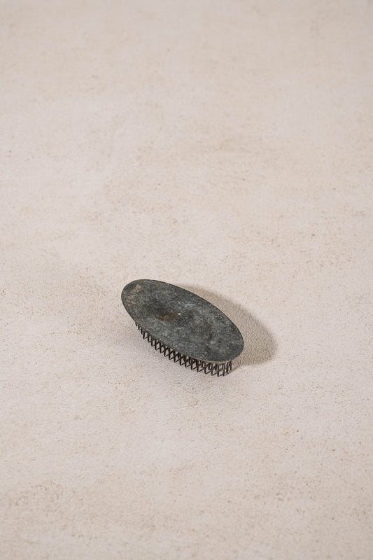 Antique Oval Metal Flower Frog