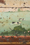 Load image into Gallery viewer, 19th Century Hand Painted Equestrian Trunk Top | Converted for Wall Art
