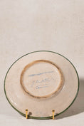 Load image into Gallery viewer, Mid-Century Hand Painted Green Plaid Ceramic Plate | by John Taylor
