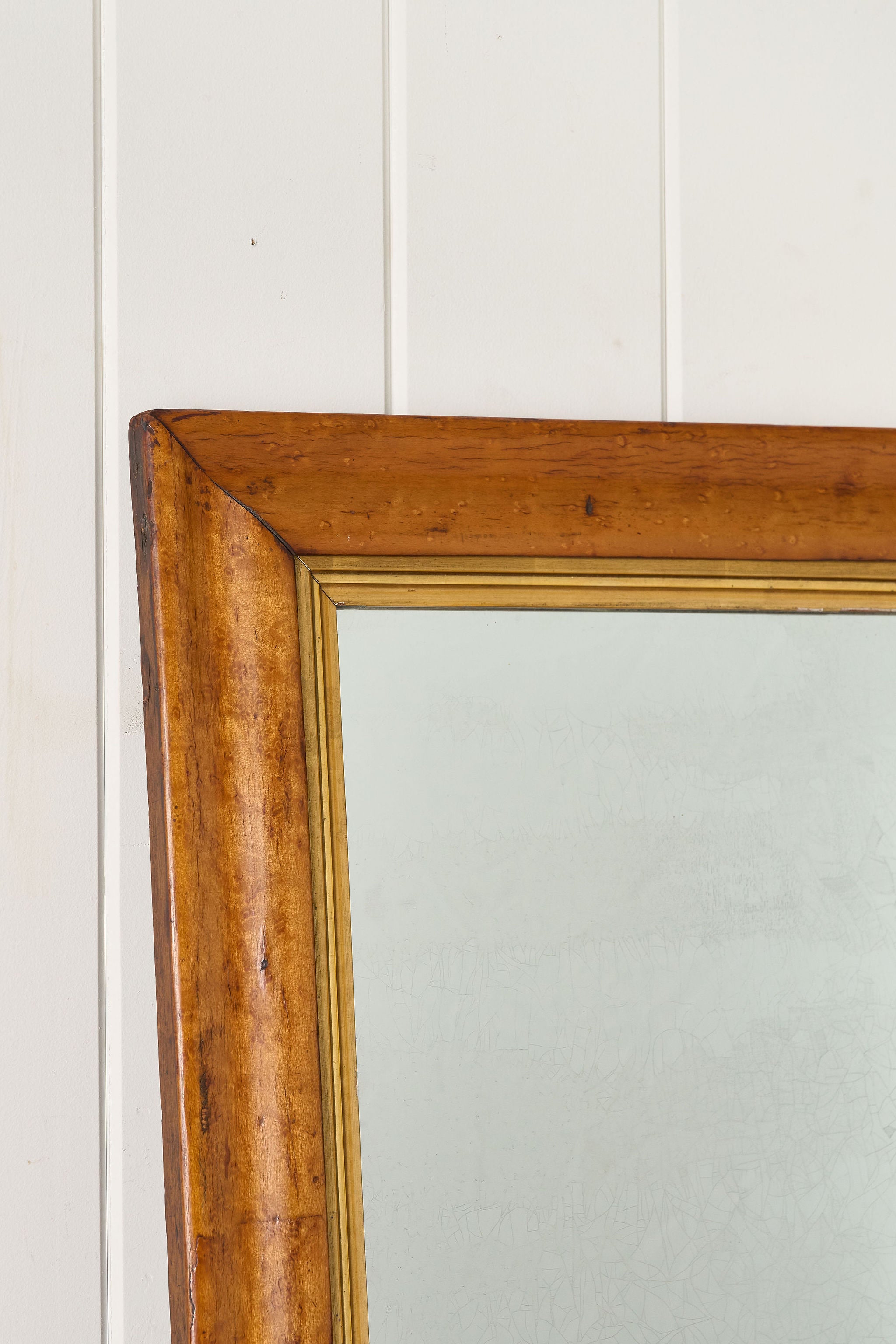 19th Century English Birdseye Maple Mirror