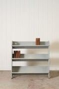 Load image into Gallery viewer, Vintage Blue Painted Trough Bookshelf
