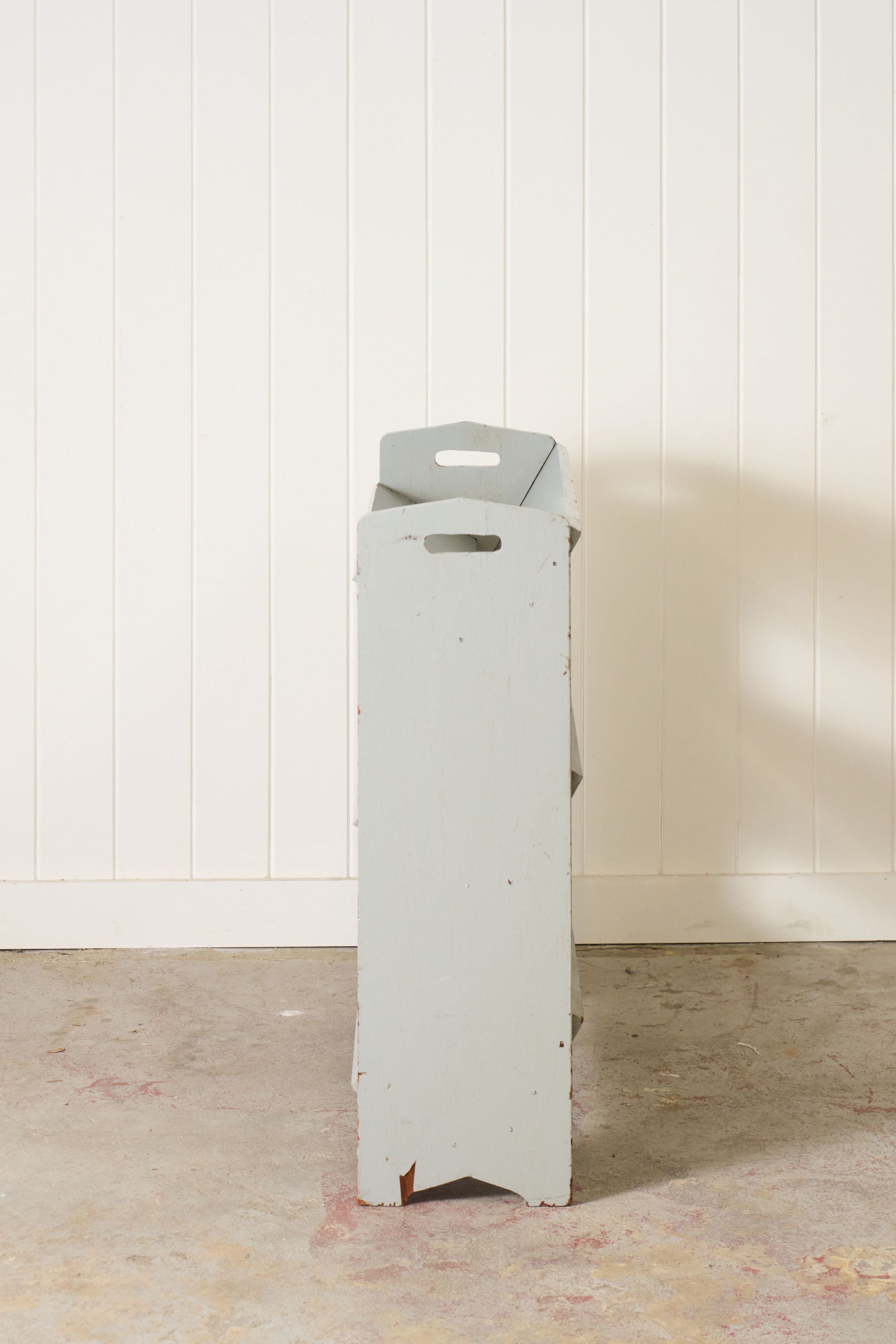 Vintage Blue Painted Trough Bookshelf