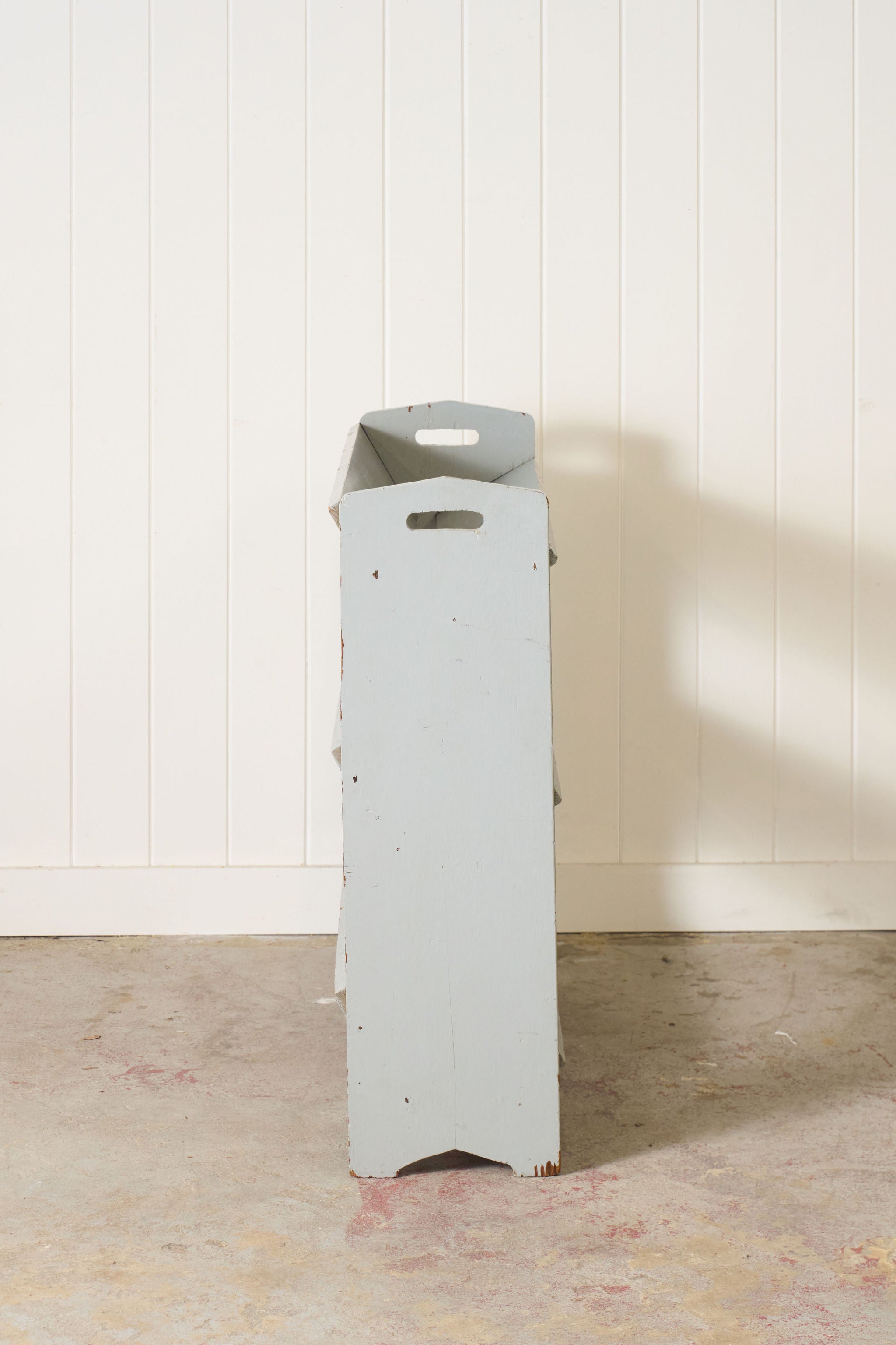Vintage Blue Painted Trough Bookshelf