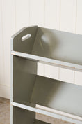 Load image into Gallery viewer, Vintage Blue Painted Trough Bookshelf
