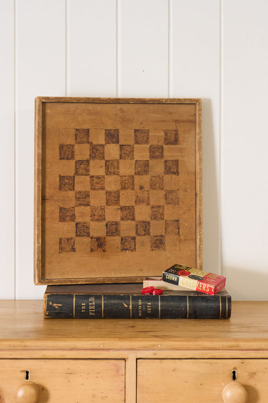 Antique Checkerboard with Checkers | Hand Made in America
