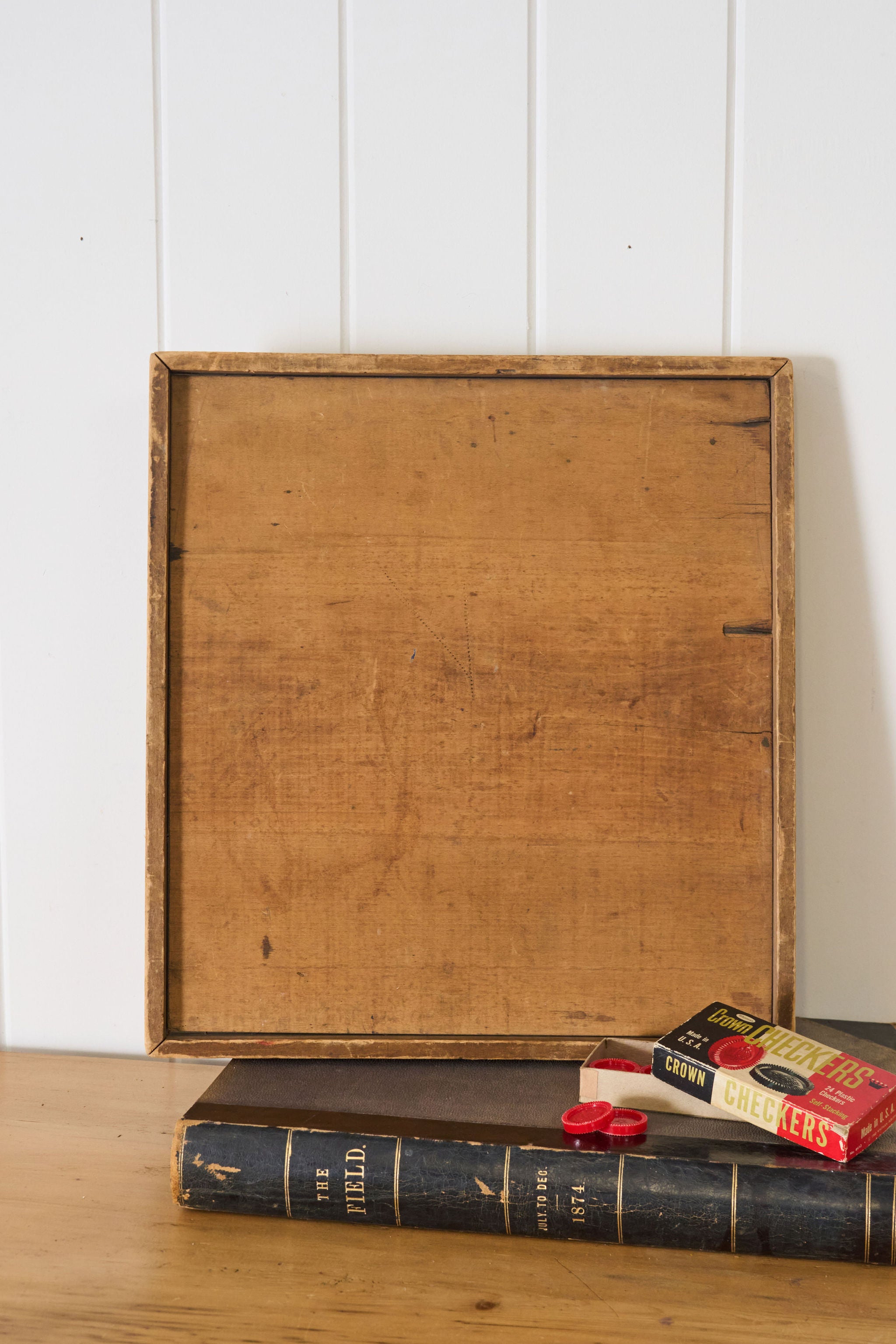 Antique Checkerboard with Checkers | Hand Made in America