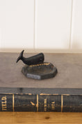 Load image into Gallery viewer, Cast Iron Ash Tray with Whale and Painted 'Nantucket'
