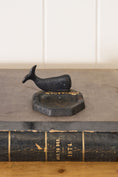 Load image into Gallery viewer, Cast Iron Ash Tray with Whale and Painted 'Nantucket'
