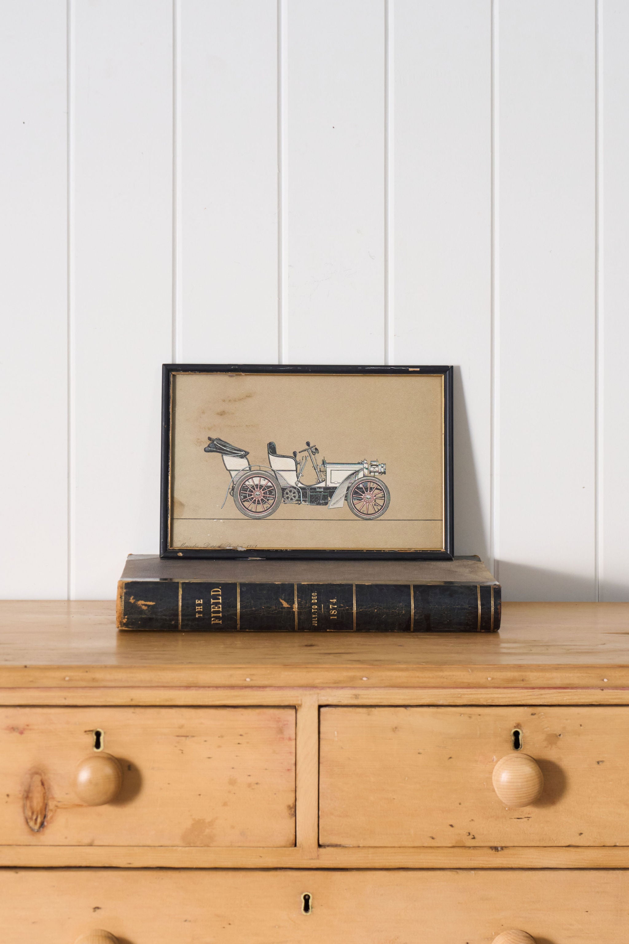 Framed Vintage Automobile Print