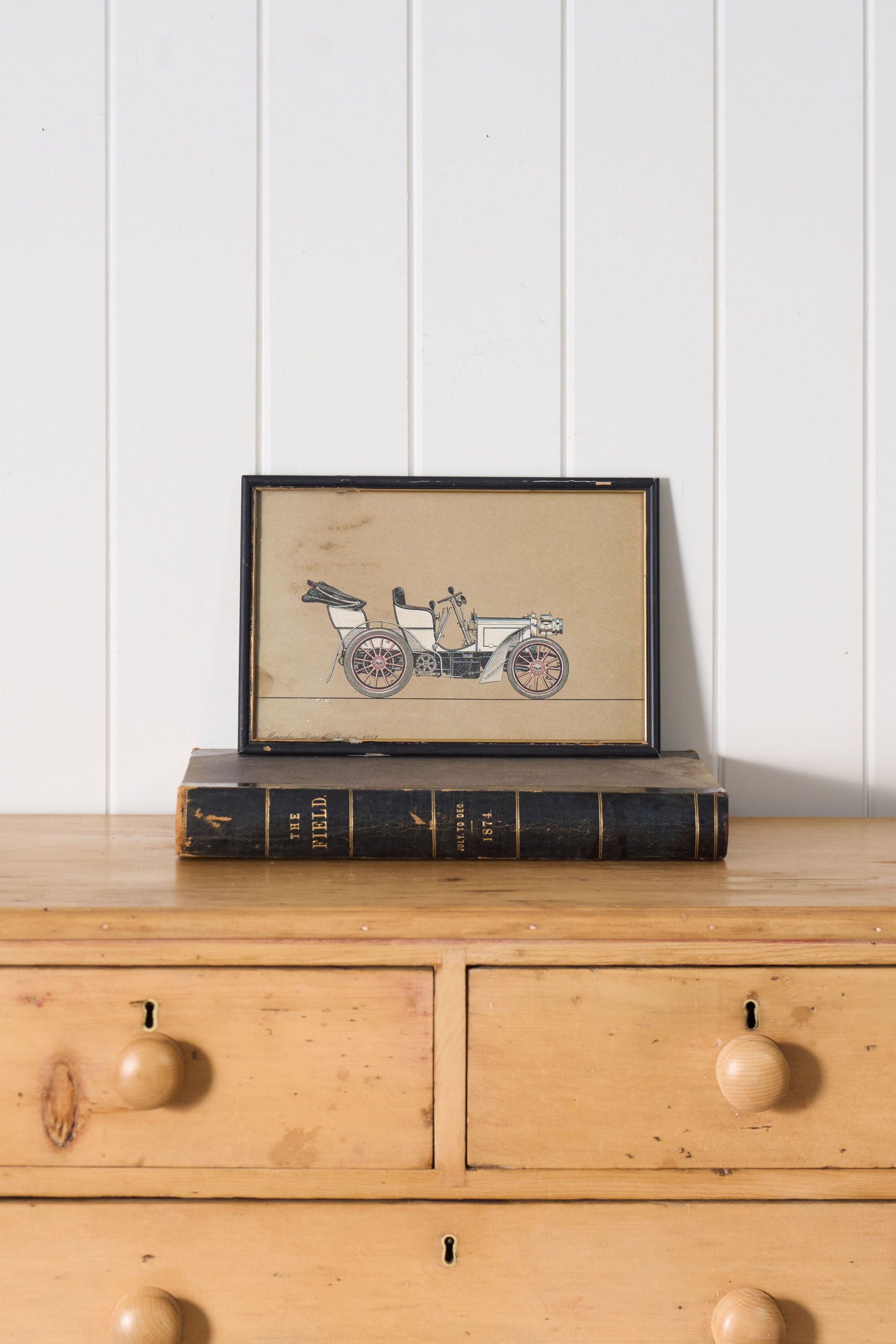 Framed Vintage Automobile Print