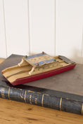 Load image into Gallery viewer, Vintage Hand Painted Toy Tugboat with Red Hull
