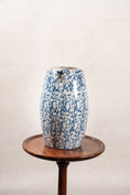 Load image into Gallery viewer, 19th Century Blue + White Tall Spongeware Pitcher
