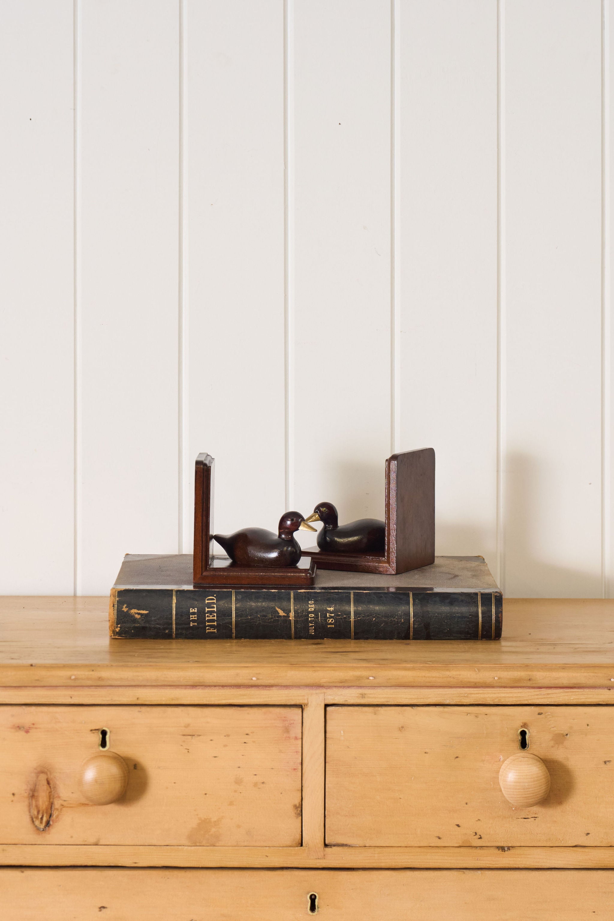 Wooden Duck Bookends