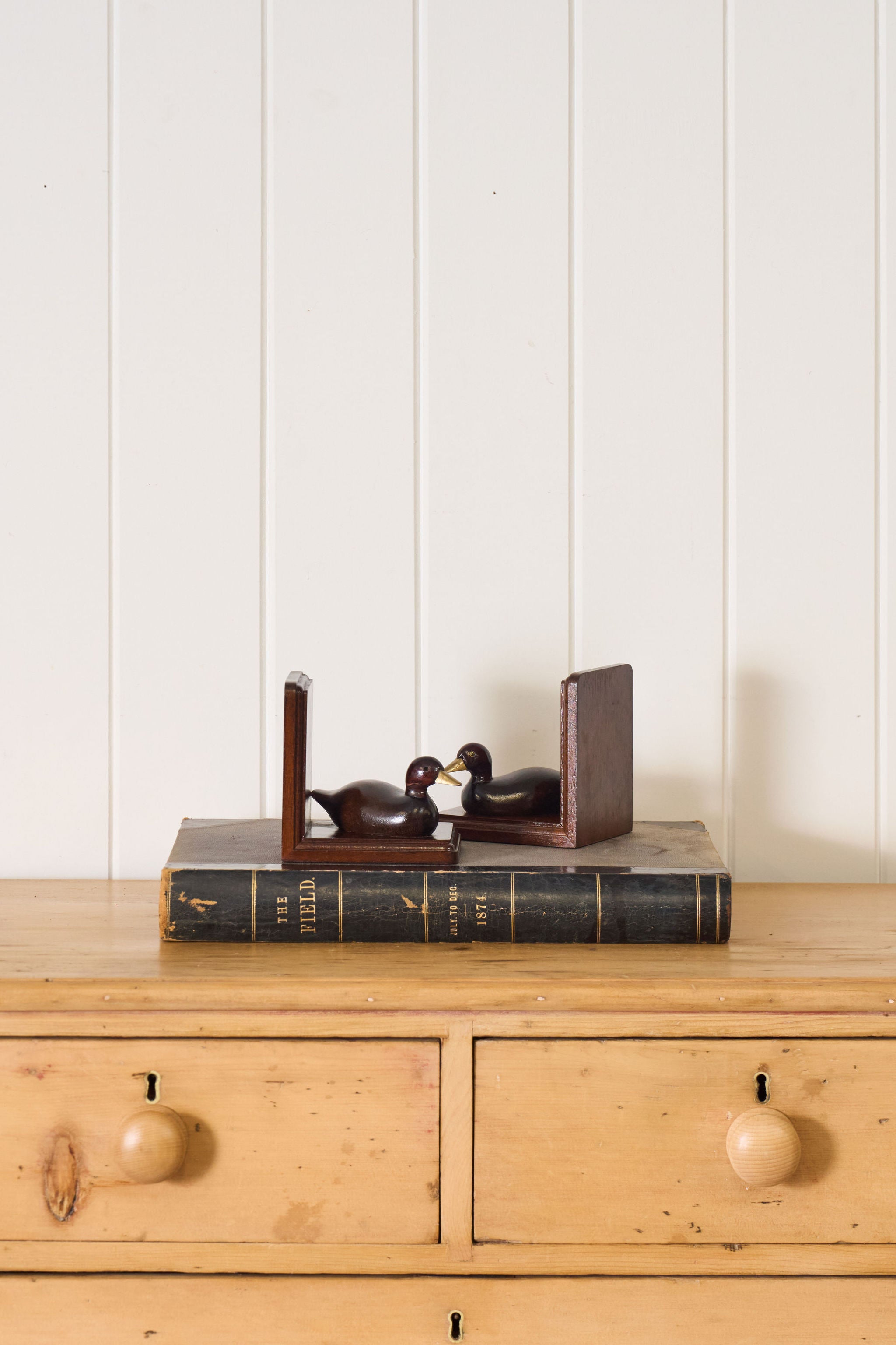 Wooden Duck Bookends