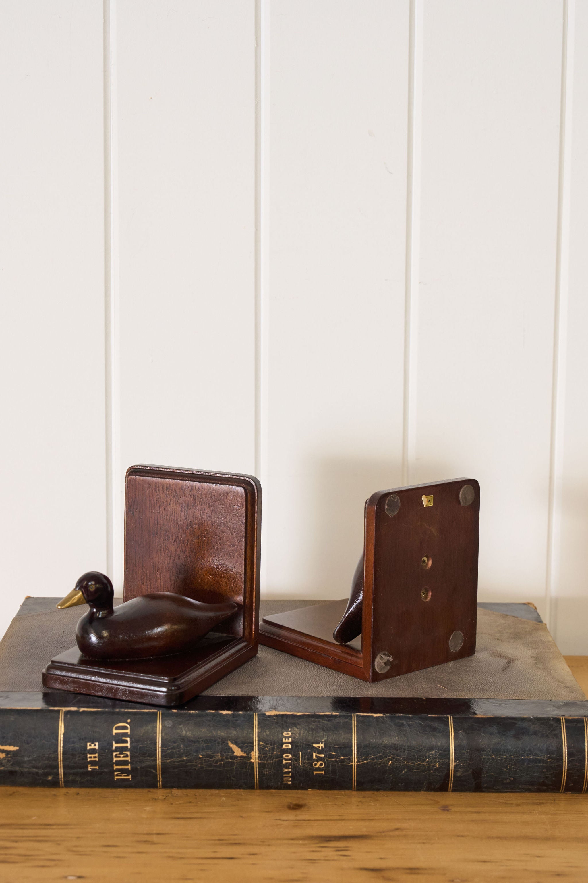 Wooden Duck Bookends