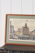 Load image into Gallery viewer, Hand Colored Soldier Formation Engraving in Vintage Frame
