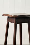 Load image into Gallery viewer, Vintage English Oak Plant Stand with Beveled Edge
