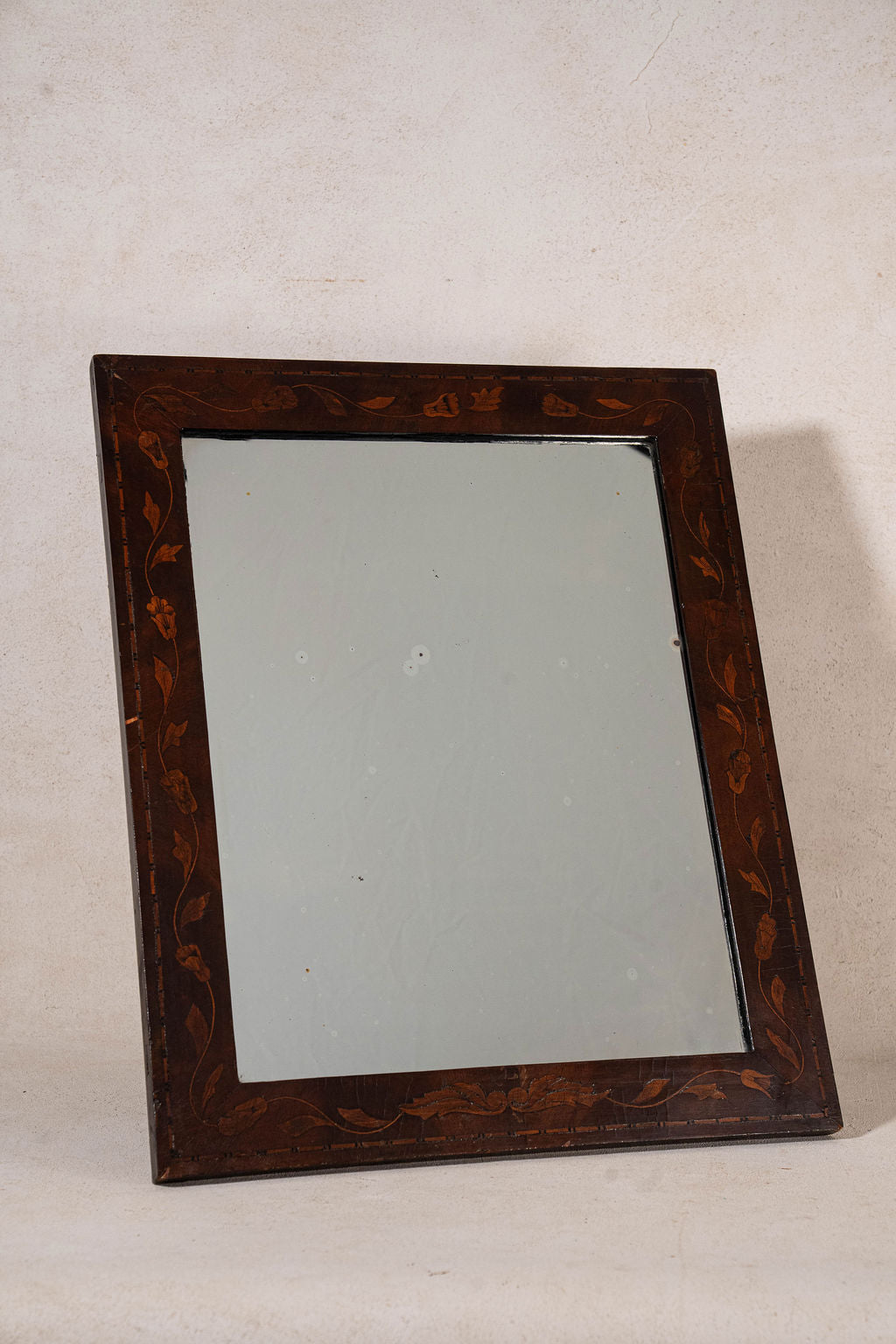 Georgian Marquetry Floral Mirror