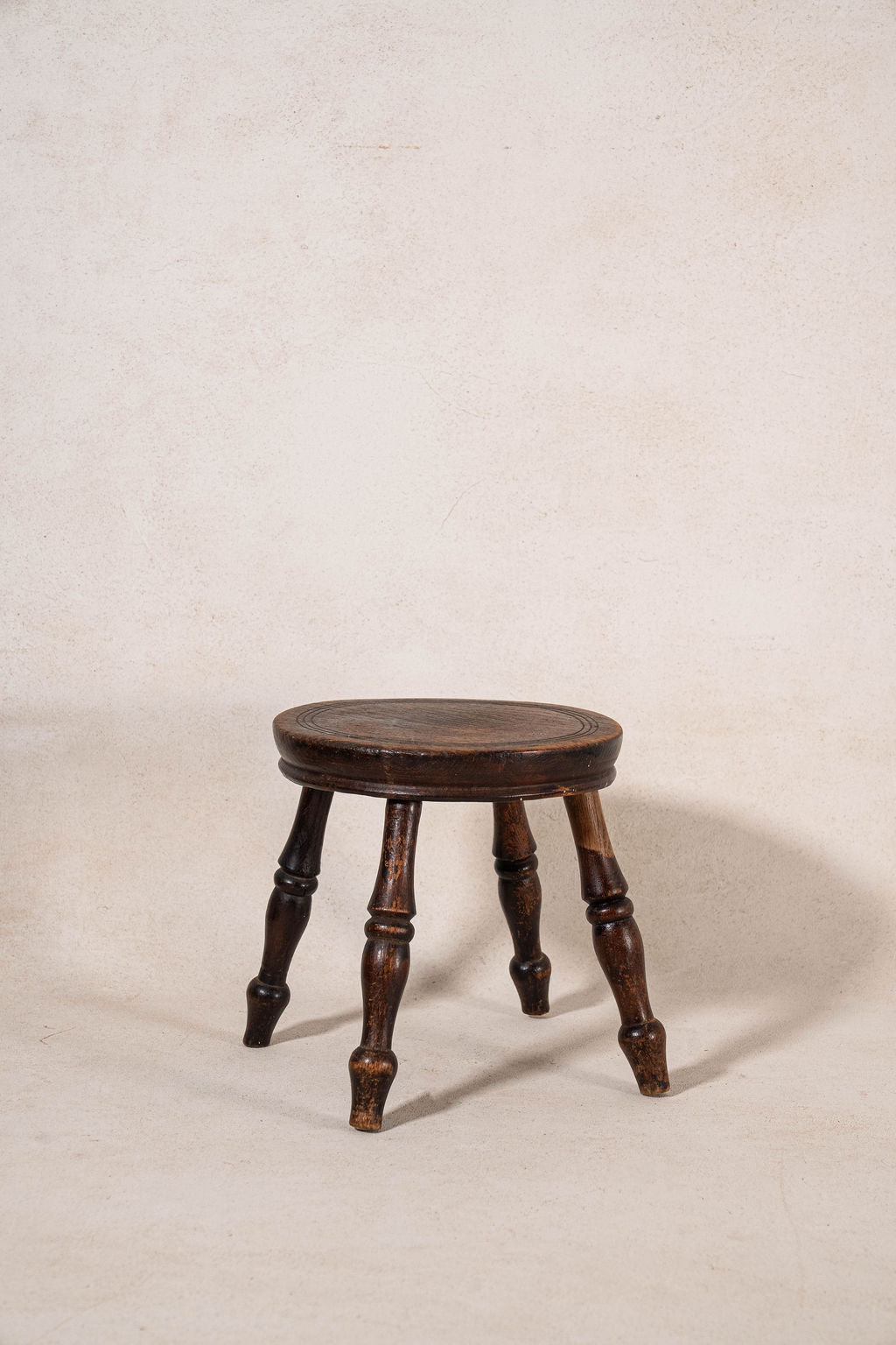 Antique French Oak Milk Stool